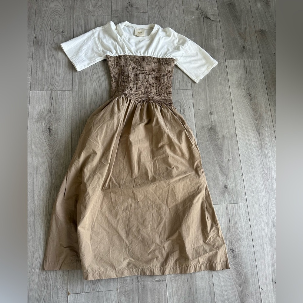 Anthropologie Maeve White Top Dress